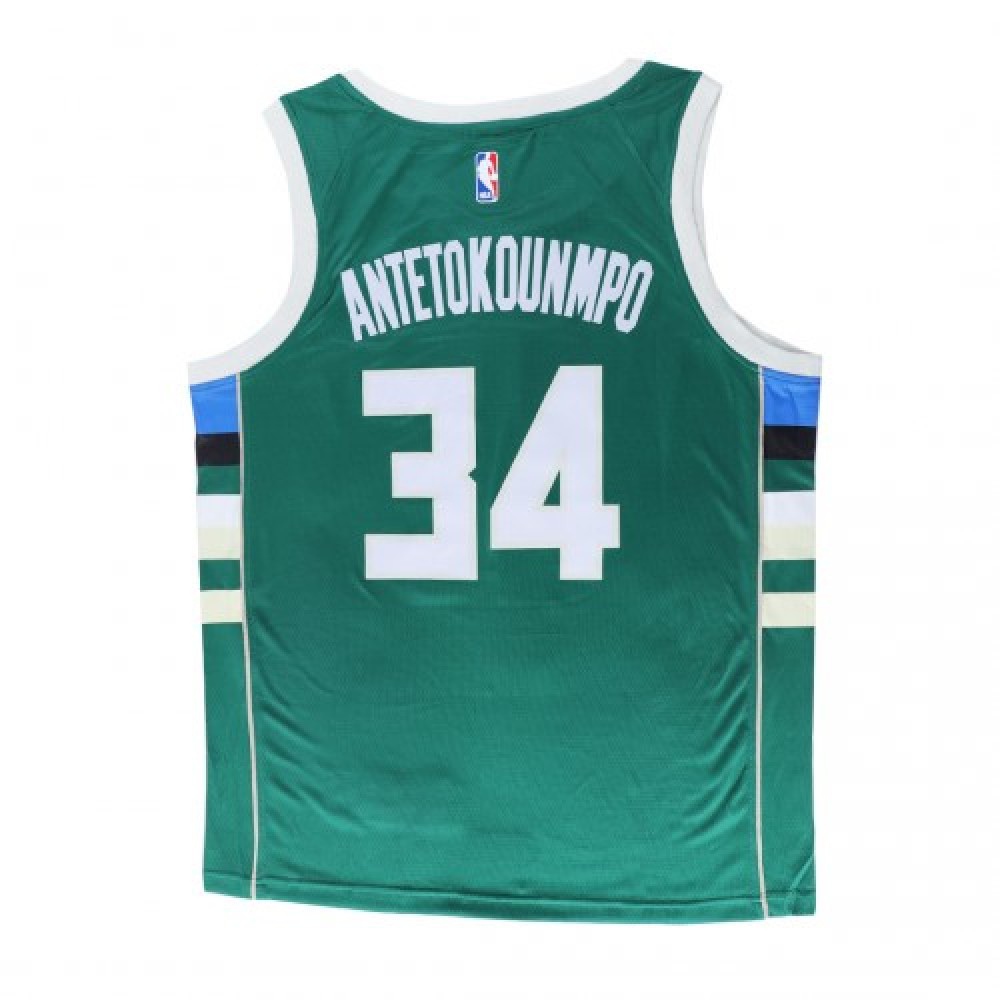 Men's Milwaukee Bucks Giannis Antetokounmpo #34 Green Swingman Jersey - Icon Edition-Pro Kit Vault | Brand New 26/27 Sports Jerseys